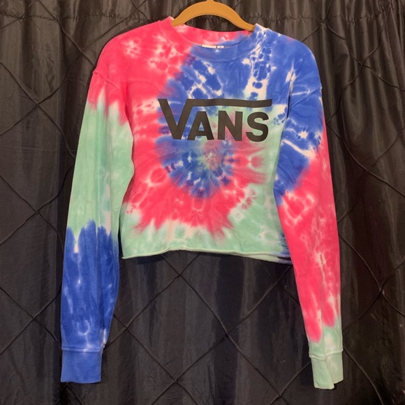 Vans Tops - Vans Cropped Sweatshirt Tie-Die Brand New Small